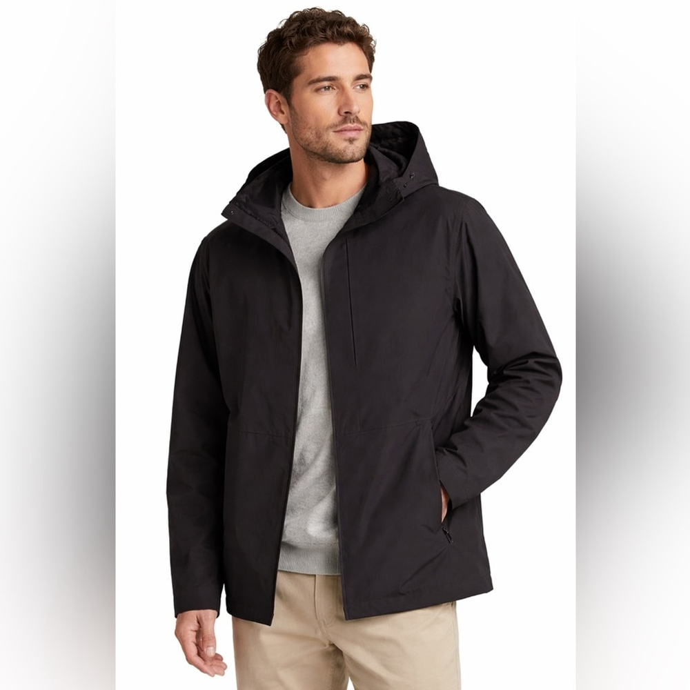 MEC Waterproof Urban Rain Jacket Men’s XL Black Recycled Lining